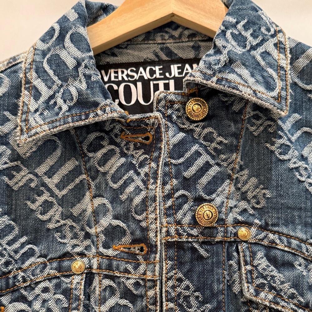 Versace Jeans Collection Patterned Denim Jacket - image 7